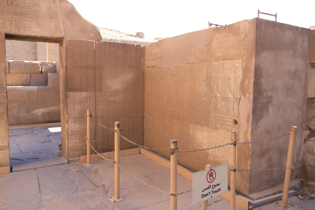 コム・オンボ神殿の医療器具のレリーフ