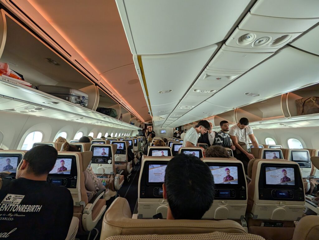 エティハド航空機内