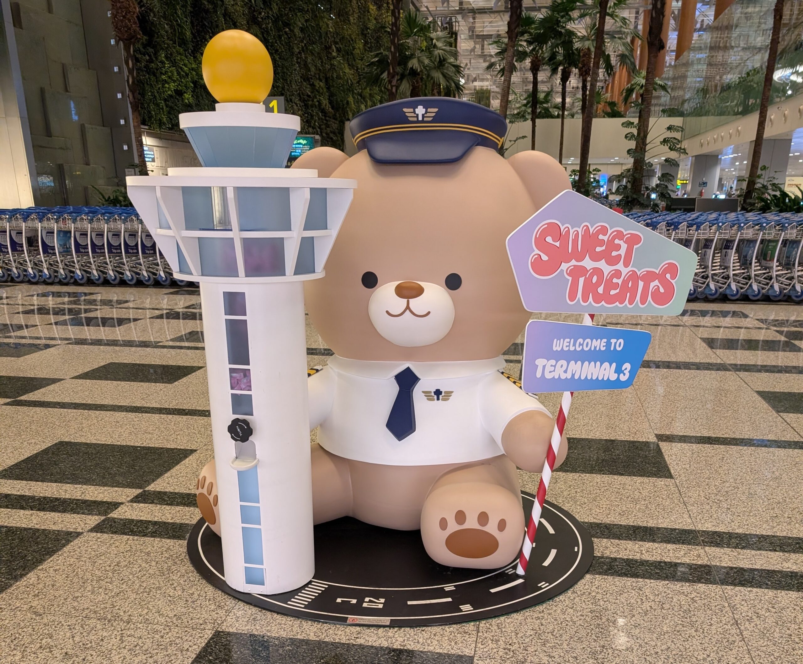 チャンギ空港にいたクマさん