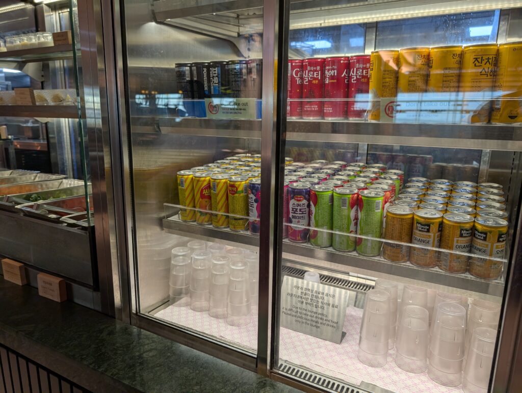韓国・仁川（インチョン）空港のMatina Lounge飲み物