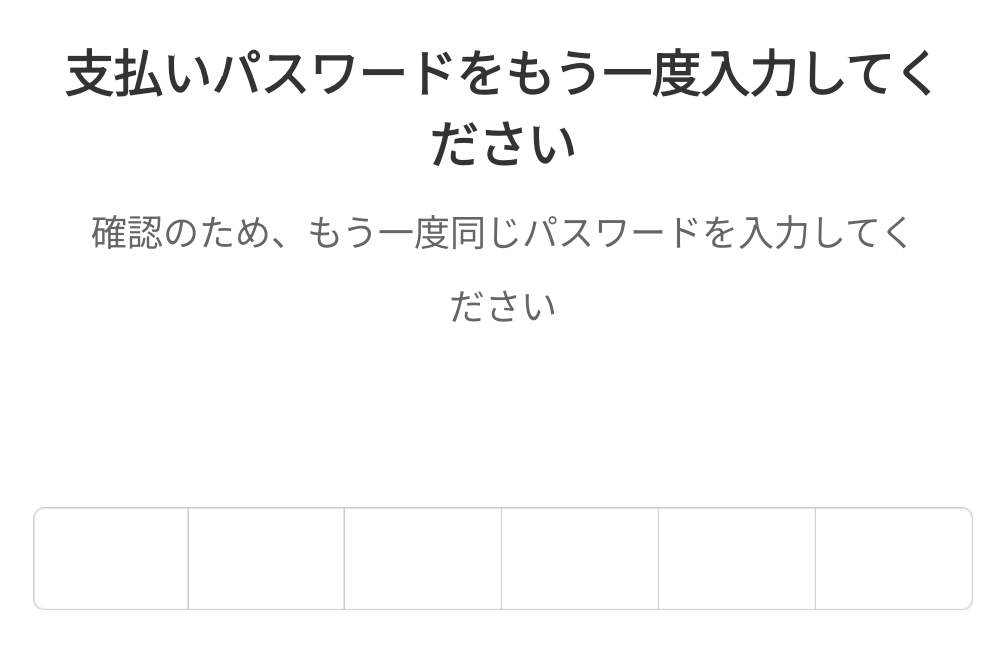 アリペイ支払いのパスワード設定画面