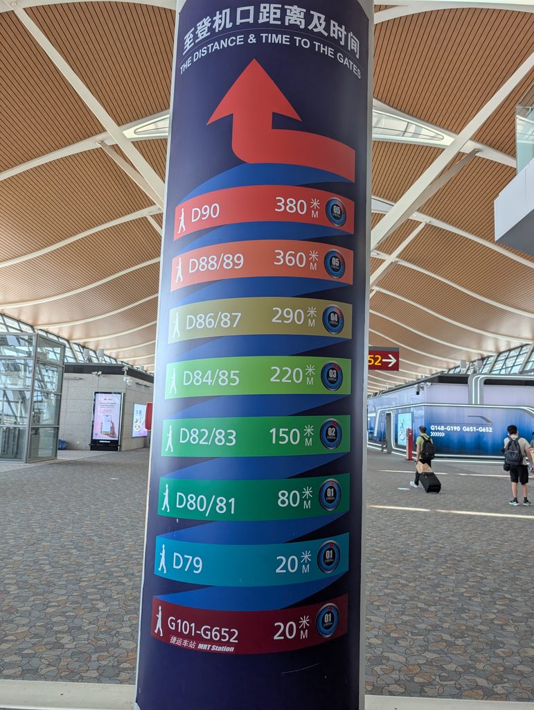 上海浦東空港の案内板
