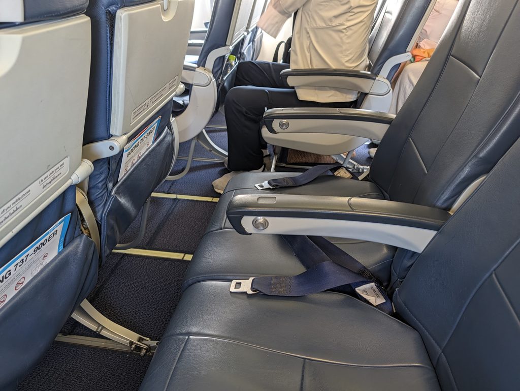 タイライオンエアーの機内（Boeing 737-900ERの座席）